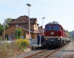 Am 07.09.13 ging es mit dem Eisenbahnmuseum Leipzig und der LEG 132 158 nach Meiningen zu den XIX Dampfloktagen.