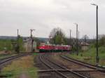 Am 14.04.14 holte die MEG 318 (232 690) wieder einen Lokzug von Saalfeld nach Chemnitz.