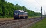 232 103 der Raildox passierte am 10.06.15 Burgkemnitz ohne Waggons in Richtung Bitterfeld.