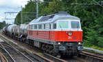 DB Cargo AG  232 189-1  mit (Nummer  92 80 1232 189-1 D-DB ) und gemischtem Kesselwagenzug am 16.08.19 Berlin Buch.