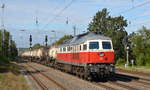 232 658 führte am 26.09.19 einen Kesselwagenzug durch Saarmund Richtung Schönefeld.