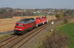 Loküberführung nach München mit 232 112 als Zuglok und einer Hybridlok und einer V60  Eingefangen bei Ruppertsgrün/Vogtland am 17.04.2020