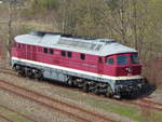 DB Bahnbau Gruppe Ludmilla, 232 550-4 ( 9280 1232 550-4 D-DB ) beim pausieren in Gera am 19.4.2021