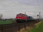 232 561-1 fährt am 5.12.08 mit FZT 53601 von Lübeck Skandinavienkai nach Maschen Rbf hier kurz nach der Durchfahrt in Reinfeld (Holst.).
