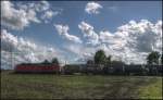 232 901-3 mit Kesselwagenzug auf dem Weg vom Wilhelmshavener Industriegleis nach Sande in h�he Wei�er Floh.
