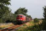 232 469 mit Güterzug am 25.07.2014 bei Tonder.