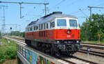 DB Cargo AG, Mainz mit  232 309-5  (NVR:  92 80 1232 309-5 D-DB ) am 24.06.22 Durchfahrt Bahnhof Golm.