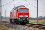 20.01.2023 - Idagroden. DB BR 232 669 auf dem Weg von Wilhelmshaven in Richtung Oldenburg.