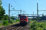 Nachschuss auf die 233 285-6 beim rangieren in Brandenburg Hbf.