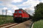 233 127 mit einem Gterzug bei Petershagen (27.07.2007)