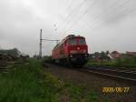 233 476-7 fhrt mit einem IKE nach Lbeck-Travemnde-Skandinavienkai kurz nach der Durchfahrt in Reinfeld (Holst.) weiter Richtung Lbeck.