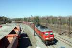 Durchfahrt 233 458-9 Cunnersdorf am 03.04.09 nach Grlitz ber Arnsdorf.03.04.09