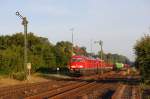 233 510 + 232 209 mit Gterzug am Morgen des 17.09.2009 in Freihls