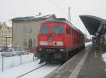 Hier 233 515-6, bei der Durchfahrt am 29.1.2010 durch Angermnde.
