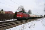 233 594-1 konnte mit einem Kesselzug Richtung Mnchen am 20.02.10 in Poing fotografiert werden.