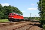 Am 16.06.10 konnte 233 112-2 mit einem Stahlbrammenzug in Uhyst/Spree gesichtet werden.