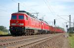 Geballte Russen power die 233 127-0 & 233 636-0 mit einem Holzzug in Friesack(Mark) in Richtung Neustadt Dosse. 23.09.2010