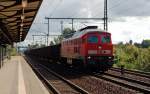 233 493 zieht am 30.09.10 einen Gterzug vorbei am S-Bahnhof Dresden-Strehlen Richtung Rbf Dresden-Friedrichstadt.