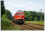 233 112 bei der Durchfahrt im Bahnhof Klitten in Richtung Horka am 24.06.2010