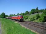 233 698- 0 und 232 xxx kamen am 26.05.11 aus Nrnberg und fuhren Richtung Marktredwitz, hier bei der Einfahrt in Neusorg.