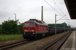 233 288-0 DB Schenker Rail Deutschland AG mit einem Drahtrollenzug aus Brandenburg Aldstadt in Rathenow und fuhr in Richtung Wustermark weiter.