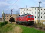 Nachschu� der 233 511-5 bei der Ausfahrt in Zwickau/Sachs. am 10.08.12.
