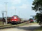 233 118 steht mit Gterzug Abfahrbereit in Kostrzyn (PL) (22.07.2006)