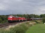 Am 13.08.13 kam der 87er mit 233 367 und zwei 294er durch Oberjssnitz.