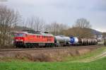 233 322-7 mit einem gemischten Güterzug bei Sulzbach-Rosenberg, 26.11.2013