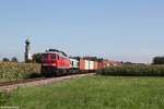 233 322 und eine 247 mit einem Güterzug am 28.08.2014 bei Heiligenstatt.