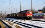 Am 06.02.2015 kam die 233 232-8 von der DB aus Richtung Magdeburg nach Stendal .