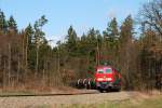 233 176 mit einem Kesselzug beim Bslhusl (09.02.2007)