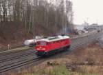 233 662-6 zu sehen am 12.02.16 bei leichtem Schneefall in Marktredwitz.