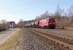 233 636-0 mit dem GB 60870 zu sehen am 17.03.16 in Neusorg.