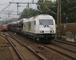 233 155-3 der PCT mit beladenem ARS-Autotransportwagen in Fahrtrichtung Seelze. Aufgenommen in Hannover Linden-Fischerhof am 20.09.2014.
