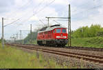 233 314-4 DB als Tfzf ist bereits aus weiter Ferne nicht zu überhören und fährt in Halle-Kanena/Bruckdorf auf der Bahnstrecke Magdeburg–Leipzig (KBS 340) Richtung Leipzig.