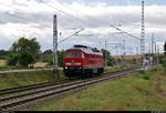 233 233-6 (232 233-7 | 132 233-8) DB als Tfzf fährt in Zscherben auf der Bahnstrecke Halle–Hann.
