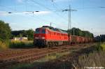 233 288-0 DB Schenker Rail Deutschland AG mit einem Eanos Ganzzug in Satzkorn und fuhr in Richtung Priort weiter.