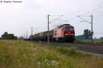 233 525-5 DB Schenker Rail Deutschland AG mit einem gemischtem Güterzug in Vietznitz und fuhr in Richtung Nauen weiter.