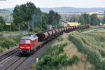 233 050-5 mit einem gemischten Umleitergüterzug Richtung Cheb(Eger) bei Kemnath-Neustadt, 07.08.2015