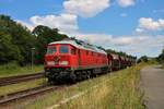 SEL 234 278-0 mit Schotterwagen am 18.07.20 in Nidda 