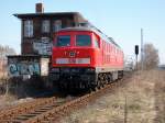 234 278 wartete am 03.April 2010 am Einfahrsignal von Berlin Lichtenberg auf Einfahrt in den Bahnhof.