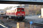 234 278-0 mit Nachtzuggarnitur auf dem Weg nach Berlin-Lichtenberg, Hhe Fugngerbrcke Ostkreuz am 07.04.2010