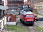 SRS Salzland Rail Service GmbH Ludmila, 234 242-6 vor dem Bahnbetriebswerk in Gera am 1.12.2019