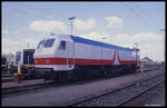 Im Rahmen des BDEF Tages konnte ich die frisch bei der DB eingetroffene Mak Lok 240001 am 25.5.1990 im BW Mannheim Rbf.