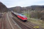 die 241 mit Kesselzug bei kurz vor Bahnhof Nossen