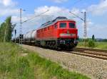 241 008-2 zieht den Kesselzug 60954 am 23.5.2009. Aufgenommen bei Neus�rnewitz.