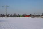 241 449-8 zieht den Kesselzug 60954 nach Coswig. (bei Neusrnewitz, 3.12.2010)
