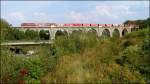 Hier hat der Gipszug gerade das Kraftwerk Chemnitz verlassen uns berquert jetzt die Autobahn A4 auf dem Bahrabachtalviadukt.