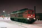 241 449 wartet am Abend des 26.01.07 im Chemnitzer Hbf, um in Krze den Kohlezug zum Bf Kchwald zu befrdern.